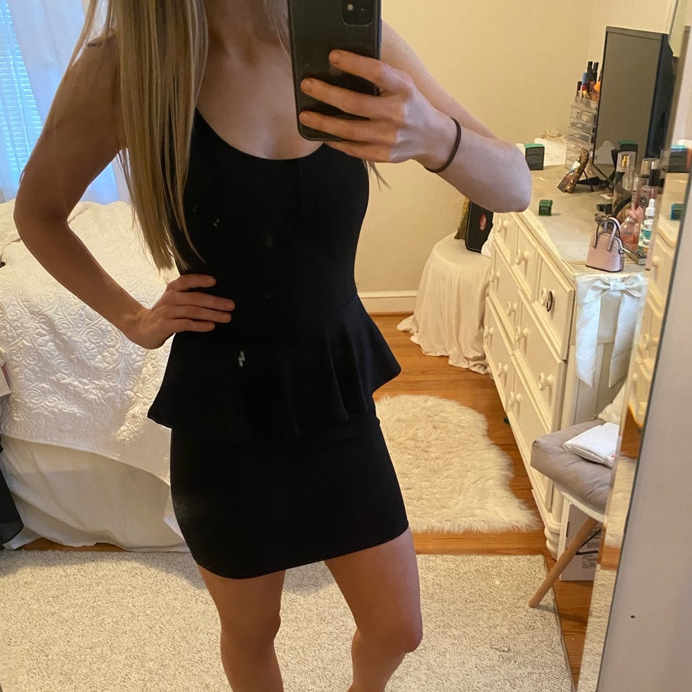 Black Peplum Dress